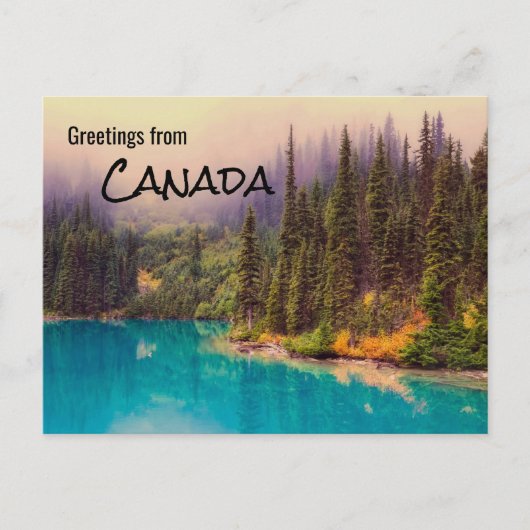 Groeten uit Canada Rustic Landscape Briefkaart (Voorkant)