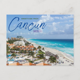 Groeten uit Cancun Mexico Schilderachtig Briefkaar Briefkaart