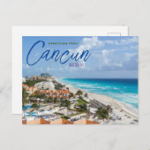 Groeten uit Cancun Mexico Schilderachtig Briefkaar Briefkaart (Voorkant / Achterkant)