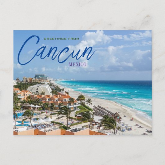Groeten uit Cancun Mexico Schilderachtig Briefkaar Briefkaart (Voorkant)