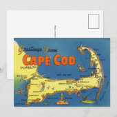 Groeten uit Cape Cod 5x7 kaartbriefkaart Bedankkaart (Voorkant / Achterkant)