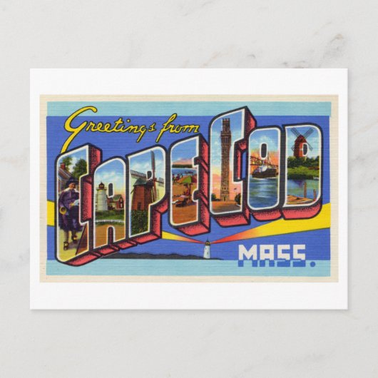 groeten uit Cape Cod, Massachusetts Briefkaart (Voorkant)
