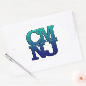 Groeten uit Cape May, New Jersey Ovale Sticker (Envelop)