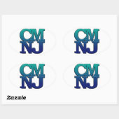 Groeten uit Cape May, New Jersey Ovale Sticker (Vel)