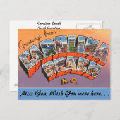 Groeten uit Carolina Beach Briefkaart (Voorkant / Achterkant)