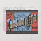 Groeten uit Carson City Nevada, Vintage Briefkaart (Voorkant / Achterkant)