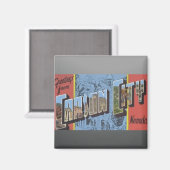 Groeten uit Carson City Nevada, Vintage Magneet (Voorkant / Achterkant)