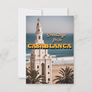 Groeten uit Casablanca Bedankkaart
