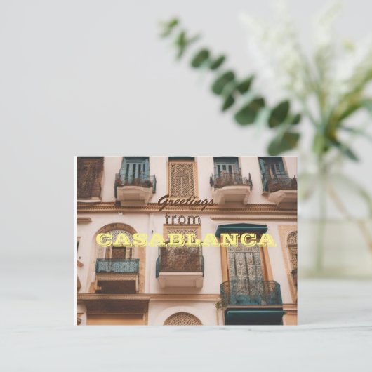 Groeten uit CASABLANCA Briefkaart (Staand voorkant)