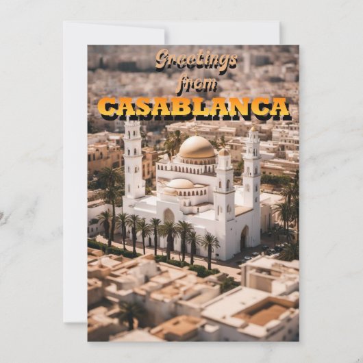 Groeten uit CASABLANCA Feestdagenkaart (Voorkant)