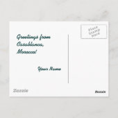 Groeten uit Casablanca Marokko Briefkaart (Achterkant)
