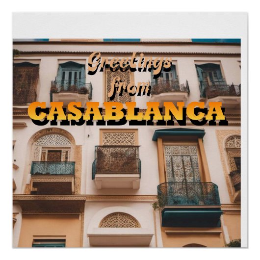 Groeten uit CASABLANCA Perfect Poster (Voorkant)