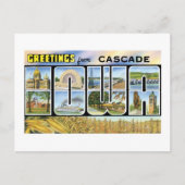 Groeten uit Cascade, Iowa. Briefkaart (Voorkant)