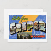  groeten uit Casper, Wyoming Briefkaart (Voorkant / Achterkant)