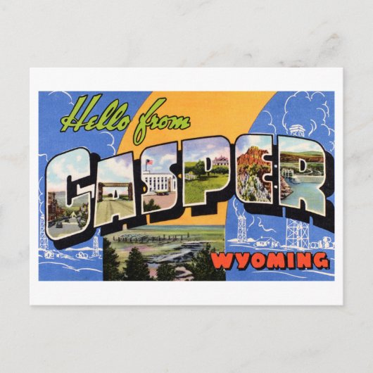  groeten uit Casper, Wyoming Briefkaart (Voorkant)