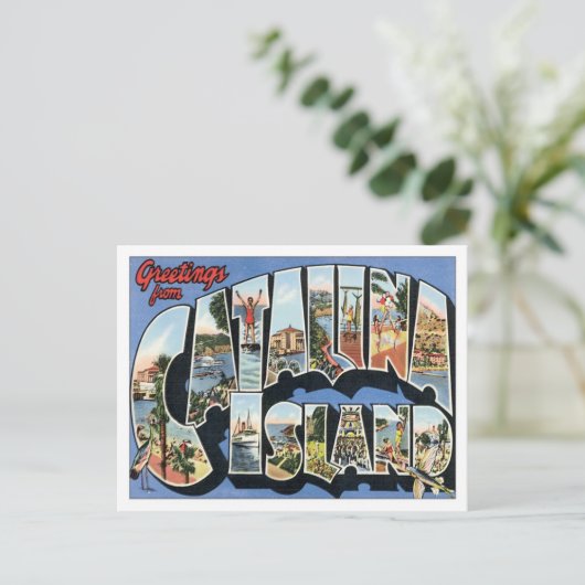 Groeten uit Catalina Island California Briefkaart (Staand voorkant)