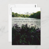 Groeten uit Central Park in New York City Briefkaart (Voorkant / Achterkant)