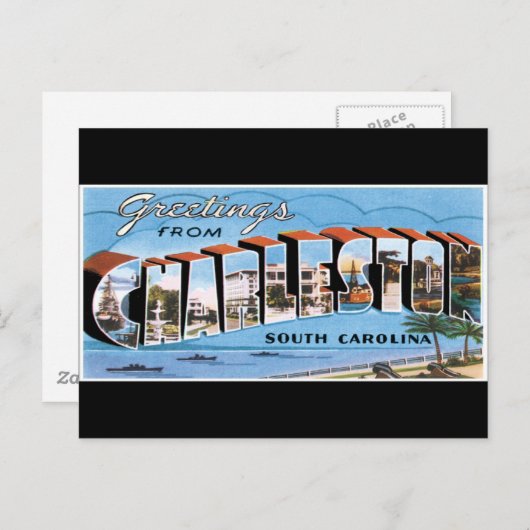 Groeten uit Charleston Briefkaart (Voorkant / Achterkant)