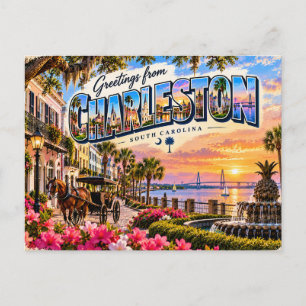 Groeten uit Charleston South Carolina Briefkaart
