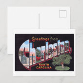  groeten uit Charleston, South Carolina Briefkaart (Voorkant / Achterkant)