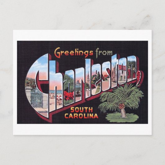  groeten uit Charleston, South Carolina Briefkaart (Voorkant)