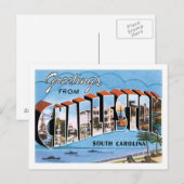 Groeten uit Charleston South Carolina US City Briefkaart (Voorkant / Achterkant)