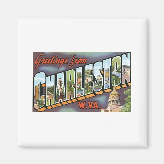 Groeten uit Charleston, West Virginia Magneet (Voorkant)