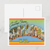 Groeten uit Charleston, West Virginia Travel Briefkaart (Voorkant / Achterkant)