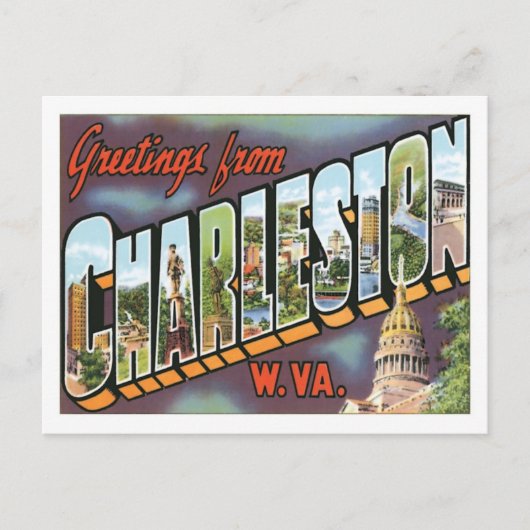 Groeten uit Charleston West Virginia US City Briefkaart (Voorkant)