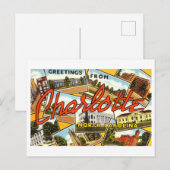 Groeten uit Charlotte, NC,  Collage Briefkaart (Voorkant / Achterkant)
