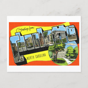 groeten uit Charlotte, North Carolina Briefkaart