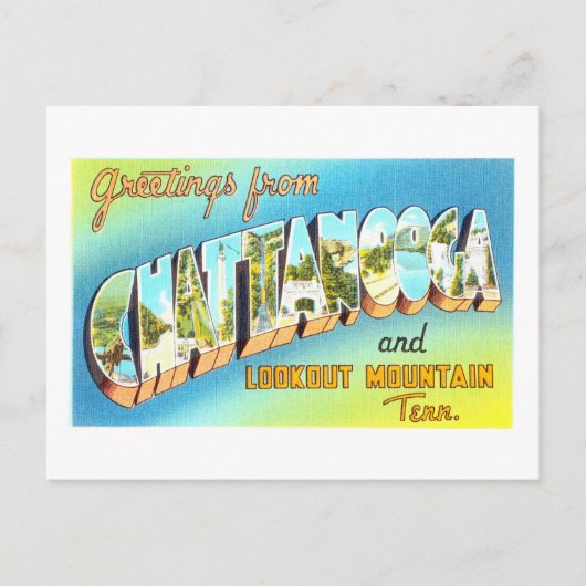 groeten uit Chatanooga, Tennessee Briefkaart (Voorkant)