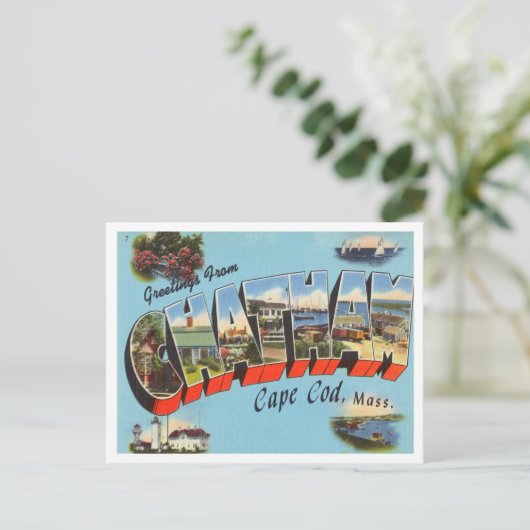 Groeten uit Chatham, Cape Cod, Massachusetts Briefkaart (Staand voorkant)