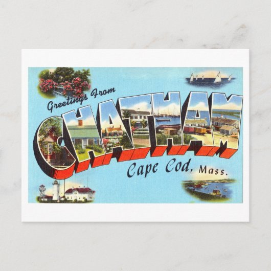  groeten uit Chatham, Massachusetts Briefkaart (Voorkant)