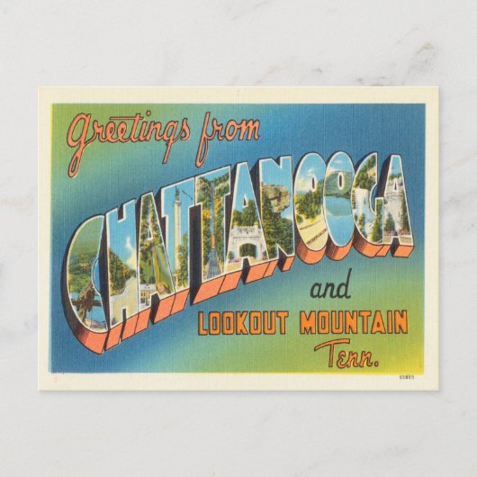 Groeten uit Chattanooga en Lookout Mountain Briefkaart (Voorkant)
