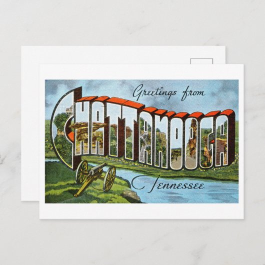  groeten uit Chattanooga, Tennessee, Briefkaart (Voorkant / Achterkant)
