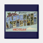 Groeten uit Cheboygan Michigan! Magneet (Voorkant)