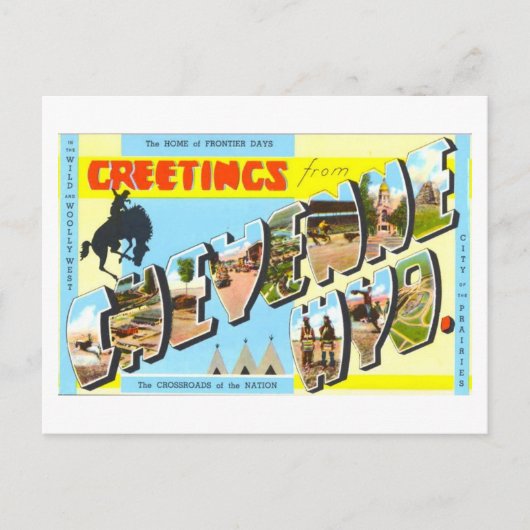groeten uit Cheyenne, Wyoming, Briefkaart (Voorkant)