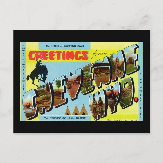Groeten uit Cheyenne Wyoming Briefkaart (Voorkant)