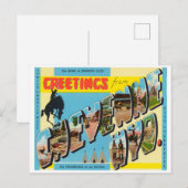 Groeten uit Cheyenne, Wyoming Vintage Travel Briefkaart (Voorkant / Achterkant)