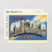  Groeten uit Chicago, Adreswijziging Aankondigingskaart (Voorkant / Achterkant)