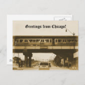 Groeten uit Chicago. Briefkaart (Voorkant / Achterkant)