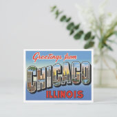 Groeten uit Chicago IL Briefkaart (Staand voorkant)