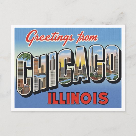 Groeten uit Chicago IL Briefkaart (Voorkant)