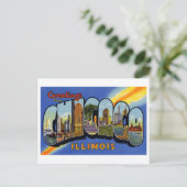  groeten uit Chicago, Illinois Briefkaart (Staand voorkant)