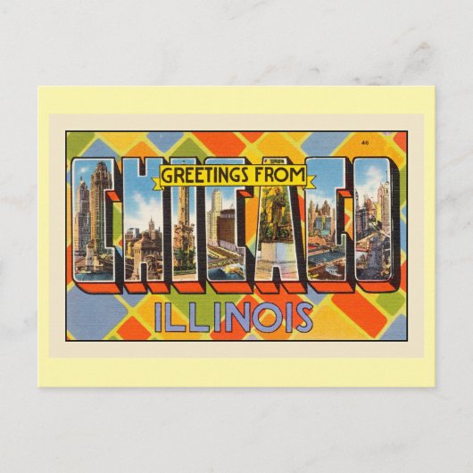 Groeten uit Chicago, Illinois, Briefkaart (Voorkant)