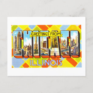  groeten uit Chicago, Illinois Briefkaart
