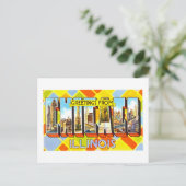  groeten uit Chicago, Illinois Briefkaart (Staand voorkant)