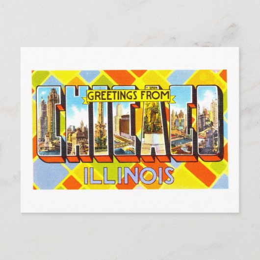  groeten uit Chicago, Illinois Briefkaart (Voorkant)