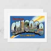 Groeten uit Chicago, Illinois. Briefkaart (Voorkant / Achterkant)
